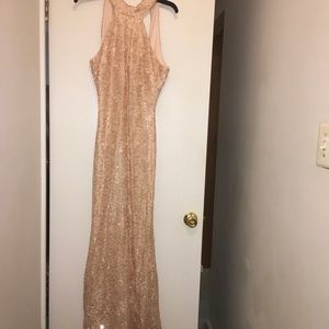 Women’s gold sequin gown